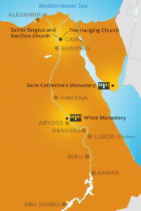 Ancient Egypt Map During the Coptic Era